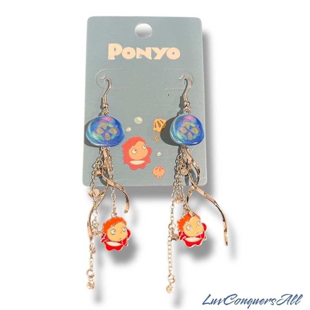 Studio Ghibli Ponyo Jellyfish Drop Earrings